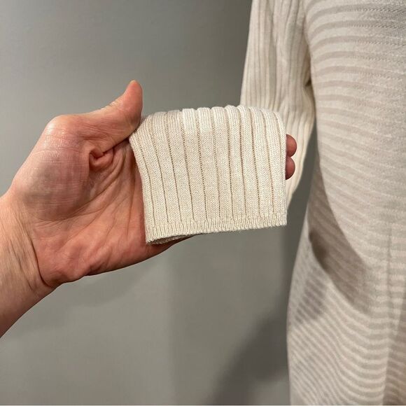 Clearance!!! Apt 9 Cream Ribbed Knit long sleeve Sweater size medium - Picture 2 of 12